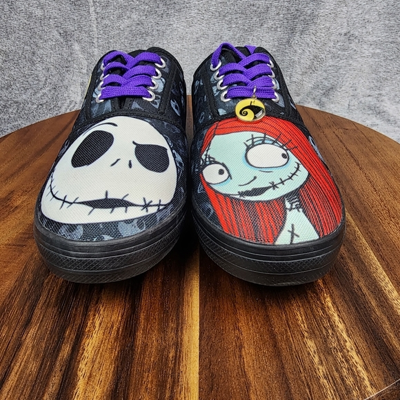 Bradford Exchange Nightmare Before Christmas Shoes Women's 7.5 Jack Sally Casual - Picture 2 of 12